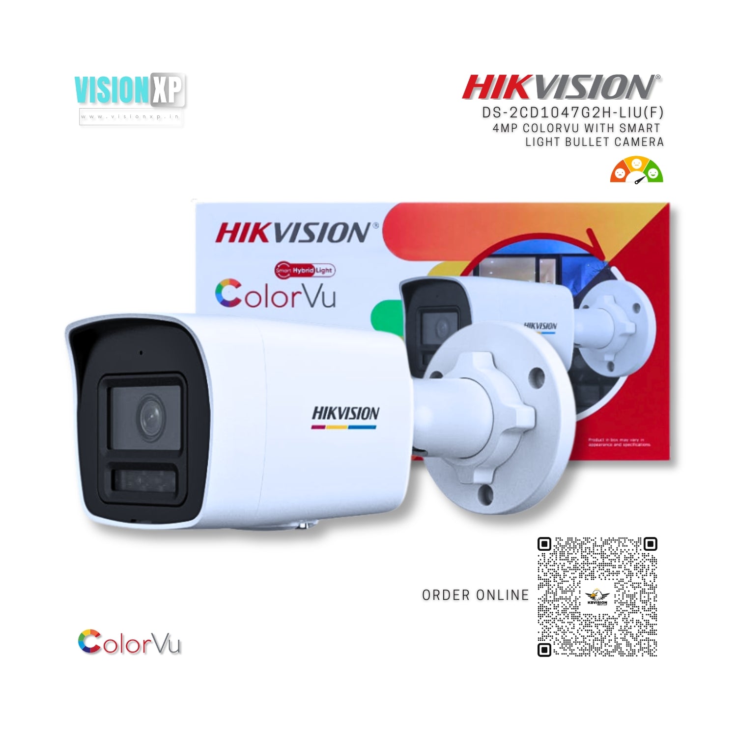 Hikvision DS-2CD1047G2H-LIU 4MP ColorVu with Smart Light Bullet Camera Hikvision DS-2CD1047G2H-LIU 4MP ColorVu with Smart Light Bullet Camera